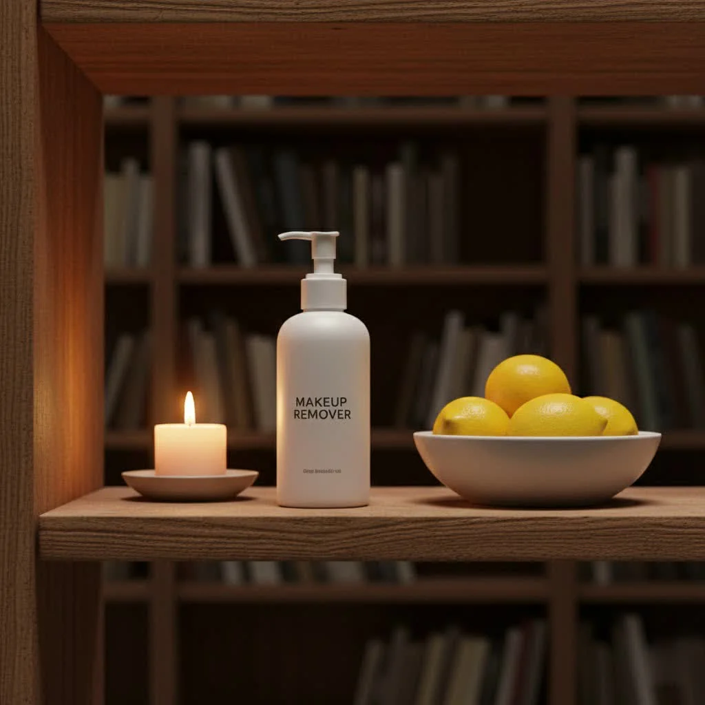 Albolene moisturizing cleanser in a white tub with a blue lid