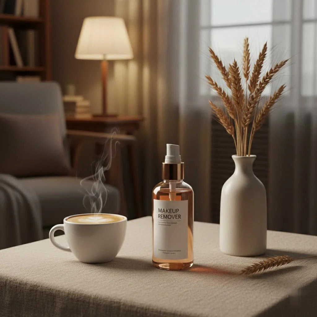 Makeup remover balm melting on skin